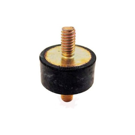 J.W. Winco Vibration Mount, 2 Threaded Studs, 1.00" Dia, 1.00"H, 1/4-20 Thread 351.1-25-25-1/4-55